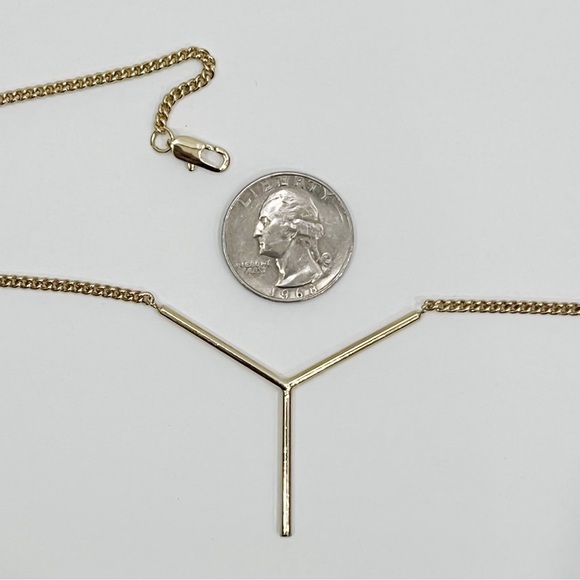 Y/Project Y-shaped Gold-tone Necklace - Picture 5 of 6